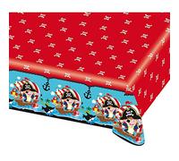 Amscan 9902123 Pirata - Mantel (1 Pieza, 120 x 180 cm, plástico, Impermeable, ladrón de mar, Ancla, Calaveras, Barcos, Fiesta Infantil, Fiesta temática, cumpleaños
