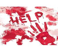 Amscan 9902245 - Servilletas Bloody Good Time, tamaño 33 x 33 cm, 20 unidades, Bloody Mary, Help, Halloween, fiesta temática