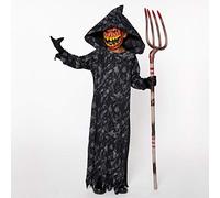 amscan 9902814 - Disfraz infantil de muñeco de muñeco con capucha, máscara de calabaza, fiesta temática, carnaval, Halloween