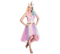 amscan 9903585 Vestido Pastel con Diadema Unicornio-Talla 10-12-1 PC