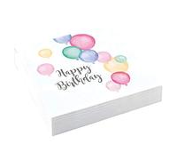 Amscan 9903711 Happy Birthday - Servilletas (20 unidades), color pastel , color/modelo surtido
