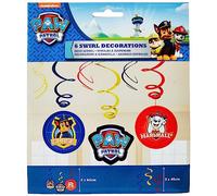 Amscan 9903833 - Decoración Colorida temática, 6 Piezas, Decoraciones de Remolino Paw Patrol 2018