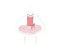 Amscan 9903957 Little Dancer - Vela de cumpleaños, color rosa y blanco , color/modelo surtido