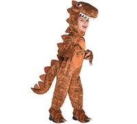amscan 9904747 - Disfraz de tiranosaurio rex para niño, mono con capucha, 3-4 años, 1 unidad
