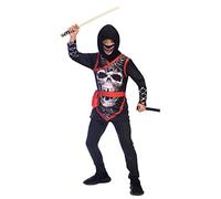 amscan 9905057 - Disfraz de Ninja con máscara de Dientes de Miedo (12-14 años)