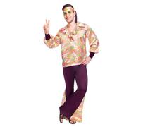 amscan 9905142 Juego de Disfraz de Hombre de los años 60, tamaño Adulto, 3 Unidades