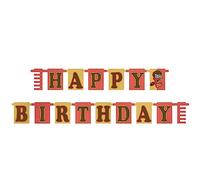 Amscan 9905195 - Guirnalda Harry Potter, 180 cm, Feliz Cumpleaños, cumpleaños, Hogwarts, decoración colgante