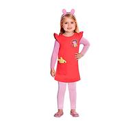 Amscan Vestido 9905930 rojo con diseño Peppa Pig 4-6 años - 1 unidad