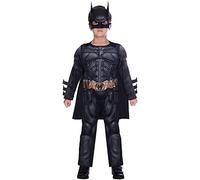 amscan 9906064 - Disfraz oficial de Warner Bros The Dark Knight Batman, Negro, Edad: 8-10 años