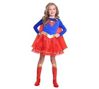 amscan 9906075 - Disfraz clásico de Warner Bros DC Comics Supergirl de 6 a 8 años