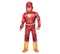 amscan-9906079 Disfraz sostenible de The Flash-Edad, dibujo animado, Color rosso, medium 6-8 años (9906079EU)