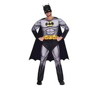Amscan 9906099 - Disfraz oficial de Warner Bros para hombre, diseño de Batman (XL), color gris