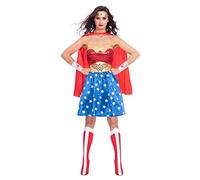 amscan 9906148 Disfraz de mujer Warner Bros Wonder Woman de superhéroe (vestido del Reino Unido 18-20)