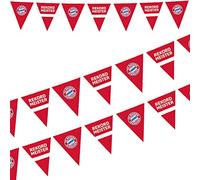 amscan 9906516 FC Bayern Múnich - Banderín (400 x 19,5 cm, plástico, Guirnalda para Fiestas de Fans o de fútbol, decoración Colgante, decoración récord Maestro