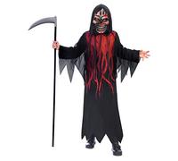amscan 9907094 - Disfraz infantil Dark Shadow Reaper, Robe con máscara, Sensenmann, Grim Reaper, Carnaval, fiesta temática, Halloween
