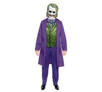 amscan-361-0194099014670 amscan-Disfraz de personaje Joker tamaño estándar, 1 unidad, Color morado, verde, M (9907616)