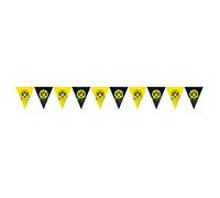 amscan 9908535 - Banderines del Borussia Dortmund, tamaño 400 x 19,5 cm, plástico, Banderas, guirnaldas, decoración Colgante, fútbol, Fiesta, fanático, cumpleaños