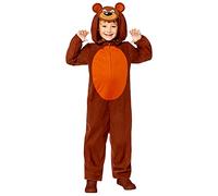 Amscan 9908807 - Disfraz infantil de oso marrón con capucha para el Día Mundial del Libro de 4 a 6 años