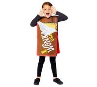 amscan 9909047 - Disfraz infantil con licencia oficial de Warner Bros. Wonka Bar Tabard, edad de 3 a 7 años, dorado, Small/Medium (3-7 Years)