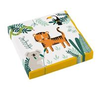 amscan 9909348-Servilletas de Papel (16 Unidades, 33 x 33 cm), diseño de Safari, Multicolor (9909348), Medio