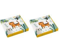 amscan 9909348-Servilletas de Papel (16 Unidades, 33 x 33 cm), diseño de Safari, Multicolor (9909348) (Paquete de 2)