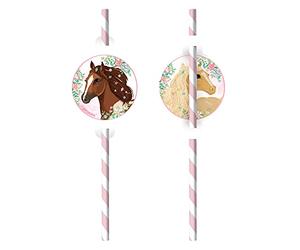 Amscan 9909880 - Pajitas de papel, 8 unidades, decoración de mesa, bebidas, cumpleaños infantiles, carnaval, fiesta temática