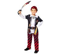 amscan 9910097 - Disfraz infantil de pirata sostenible para el Día Mundial del Libro, edad de 6 a 8 años