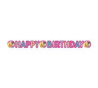 amscan 9911592 - Guirnalda de cumpleaños con Texto Happy Birthday, tamaño 180 x 15 cm, decoración para Colgar, cumpleaños Infantil, Guirnalda de Letras, pancartas, Fiesta temática