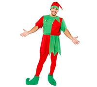 amscan 9912320 - Disfraz de elfo de Navidad para hombre, talla XL