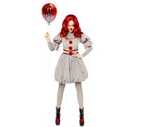 amscan 9912532 - Disfraz de payaso de Warner Bros Pennywise IT con licencia oficial para adultos, talla M( ES 38/40)