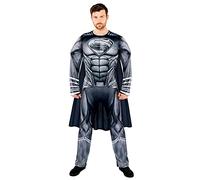 amscan 9912955 - Disfraz oficial de Warner Bros de la Liga de la Justicia Snyder Superman Black Edition para hombre, talla L