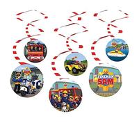 Amscan 9912963 - Guirnaldas Colgantes de Remolino Sam con Licencia Oficial - 6 Piezas