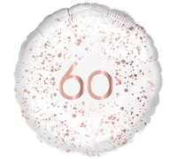 Amscan 9914151 - Globo redondo de aluminio para celebración de 60 cumpleaños de oro rosa - 18 pulgadas