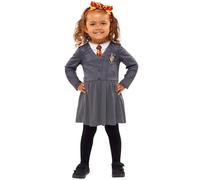 amscan 9914624 - Disfraz de Hermione Granger con licencia oficial del Día Mundial del Libro para niñas de 12 a 18 meses