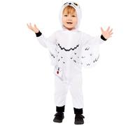 amscan 9914630 - Disfraz para bebé con licencia oficial de Hedwig para el Día Mundial del Libro de 12 a 18 meses, color blanco