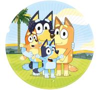 amscan 9915378 - Pack of 8 Bluey Paper Plates (23cm) 23cm Pape (Importación USA)