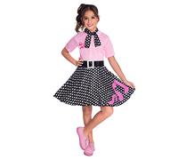 amscan 9915388 - Disfraz infantil de rock and roll de los años 50 para niñas de 4 a 6 años