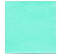 Amscan 9915402-207 - Servilletas compostables ecológicas de color verde menta pastel, paquete de 20