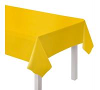 Amscan 9915405-205 - Mantel de plástico Reutilizable y ecológico, Color Amarillo, 2,74 m