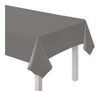 Amscan 9915405-215 - Mantel de plástico Reutilizable ecológico para Mesa, Color Gris Grafito, 2,74 m