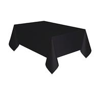 amscan 9915405-216 - Mantel de plástico ecológico Reutilizable para Mesa, Color Negro carbón, 2,74 m