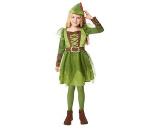 amscan 9916803 - Disfraz de Peter Pan para niñas del Día Mundial del Libro con sombrero para niñas de 4 a 6 años
