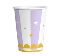 amscan 9916943 8 vasos de papel 250 ml, multicolor