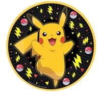 amscan 9917104-66 - Platos de papel para fiesta de cumpleaños de Pokémon para niños, paquete de 8