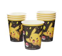 Amscan Vasos de papel 9917106-66 - Pokémon fiesta de cumpleaños para niños, paquete de 8