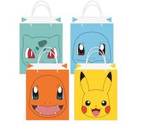 Amscan 9917109 - Bolsas de papel para manualidades de Pokémon para fiestas de cumpleaños infantiles, paquete de 8