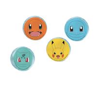 amscan- Bolas hinchables con licencia oficial de Pokémon para fiestas de cumpleaños infantiles, paquete de 4, Multicolor (9917127)