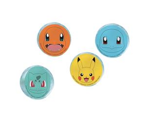 Amscan 9917127 - Bolas hinchables de Pokémon para fiestas de cumpleaños infantiles, paquete de 4