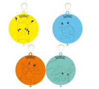 amscan- Globos de boxeo con licencia oficial de Pokémon para fiestas de cumpleaños infantiles, 16 pulgadas, paquete de 4, Multicolor (9917129)