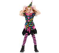 amscan 9917879 Disfraz de payaso de terror para niñas, de Halloween, multicolor, 4-6 años